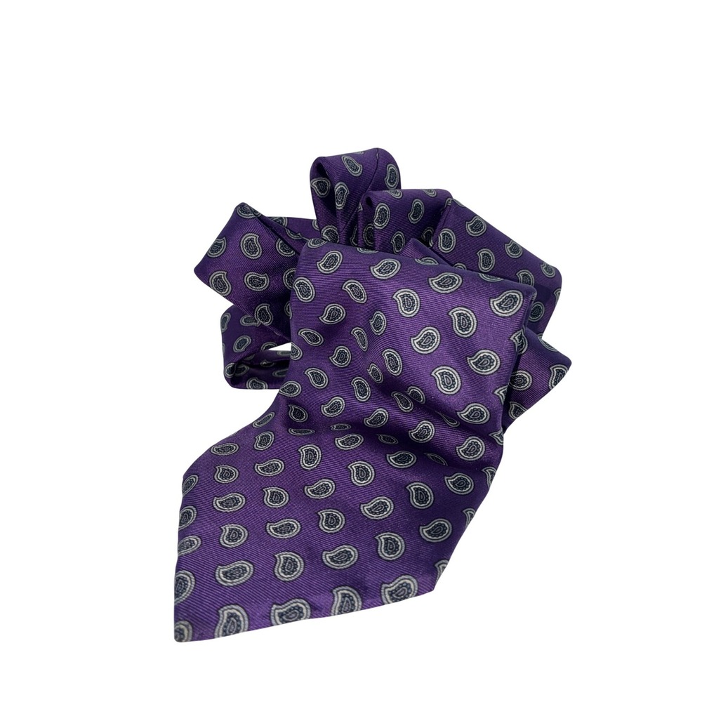 Stafford Mens Purple Paisley Silk Necktie Classic Formal Business Tie